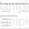 Matching Monogram Response Card Template
