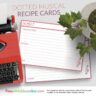 4x6 Inch Musical Recipe Cards