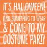 Stripey Halloween Costume Party Invitations