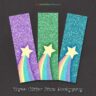 Rainbow Glitter Bookmarks