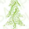 Green Ornamental Tree Card
