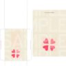 Letterpress Stamped Hearts Valentine Card