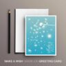 Make a Wish Greeting Card (Blue) and Envelope
