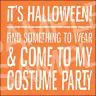 Stripey Halloween Costume Party Invitations