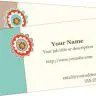 Retro Bloom Printable Business Cards