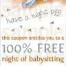Have a Night Off Printable Babysitting Voucher