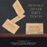 Vintage Dinner Party Meal Ticket Template