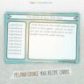 Melania Grunge Recipe Cards (4x6)