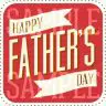 Red Letterpress Happy Father's Day Card