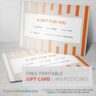 Orange Stripes Postcard Gift Card
