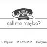 Black and White Call Me Maybe Cards