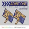 Retro Angular Admit One Fundraiser Tickets