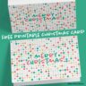 Dotty Christmas Card Printable
