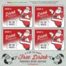 Santa Holiday Drink Ticket Template