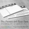 Pennant Monotone 4x6 Recipe Cards