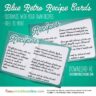 Blue Retro 4x6 Recipe Cards