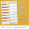 Painted Fleur Meal Planner (US Letter)