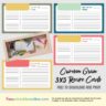 Crimson Grain 3x5 Recipe Cards