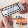 Printable Basketball Ticket