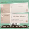 Free Blank Fundraiser Printable Tickets