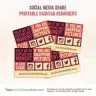 Blocky Color Hashtag Wedding Social Media Cards