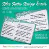 Blue Retro 4x6 Recipe Cards