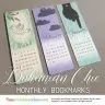 Bohemian Chic January-March Bookmarks