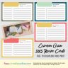 Crimson Grain 3x5 Recipe Cards