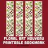Free Floral Art Nouveau Printable Bookmark