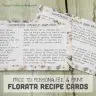 Florata Recipe Cards