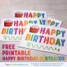 Folded Rainbow Happy Birthday Card