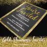 Gold Shimmer Personalizable Party Invitations