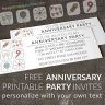 Iconic Anniversary Party Invites