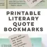 Literary Quote Bookmarks to Print