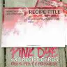 Pink Dye 4x6 Recipe Cards