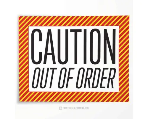 Caution Out of Order Poster
