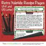 Retro Yuletide Recipe Page (A4)