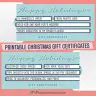 Snowflakes Christmas Gift Certificate