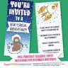 Space Themed December Birthday Party Invitation