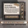 Up in lights graduation invitation 2021