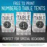 Vector Wood Black and White Table Number Signs