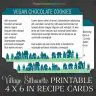 Village Silhouette 4x6 Recipe Cards