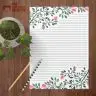 Watercolor branch in bloom lined stationery (US Letter)