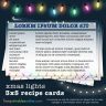 Xmas Lights 3x5 Inch Recipe Cards