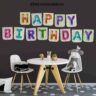 Foil balloon happy birthday banner