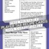 Player Tab Recipe Card Templates