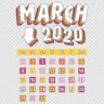 March 2020 Calendar