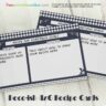 Art Deco Inspired Printable Recipe Cards