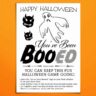 You've been booed printable (black and white)