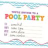 Kids Pool Party Invitations (Horizontal)